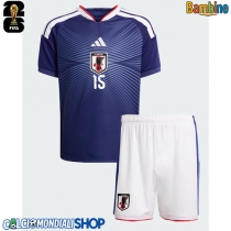 Maglie da calcio Giappone Daichi Kamada #15 Prima Maglia Bambino Mondiali 2026  Manica Corta (+ Pantaloni corti)